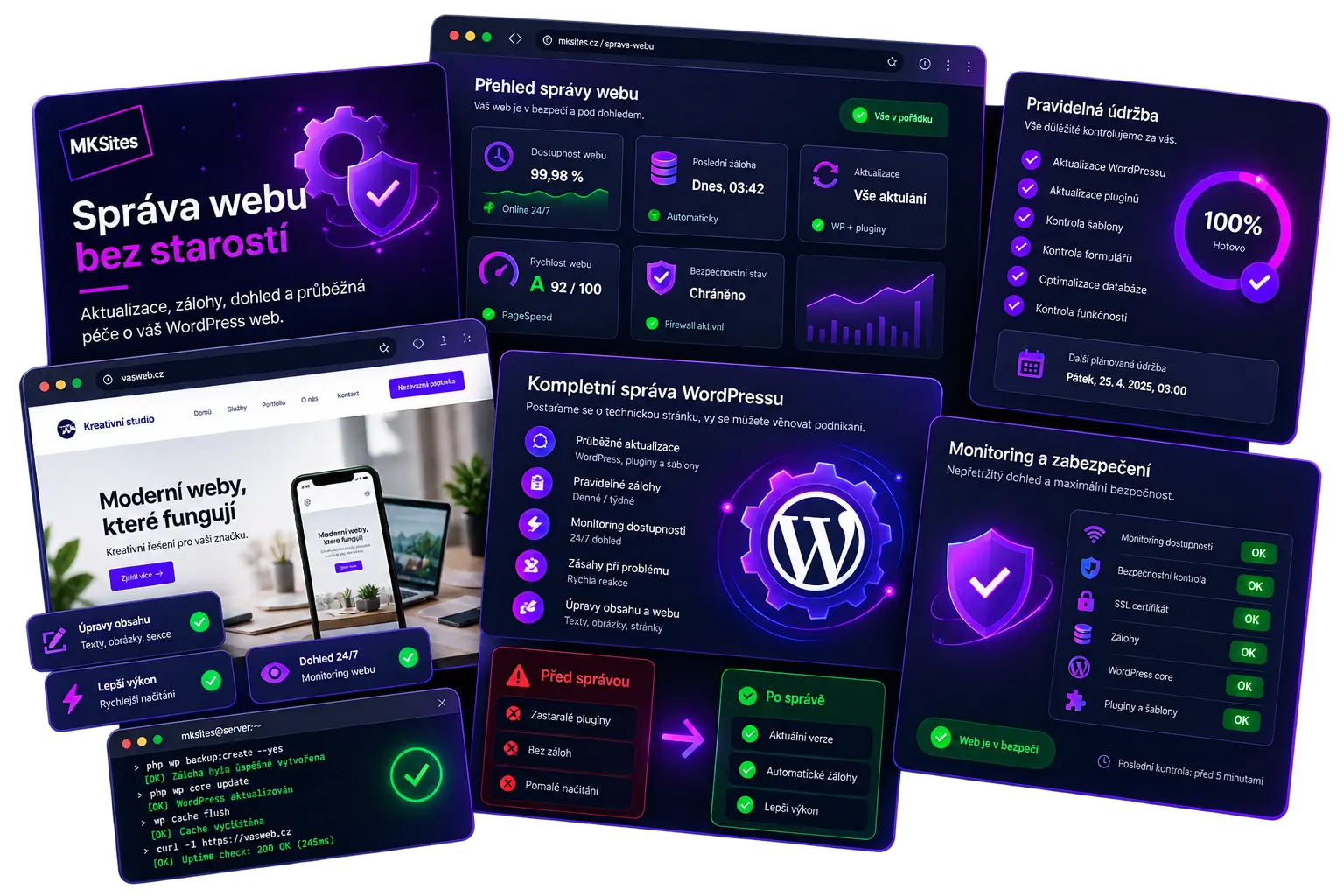 Správa WordPress webu a e-shopu