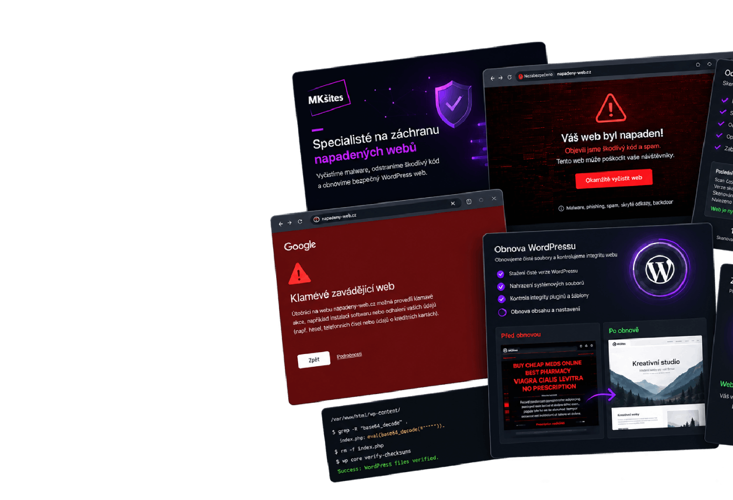 Záchrana napadeného WordPress webu